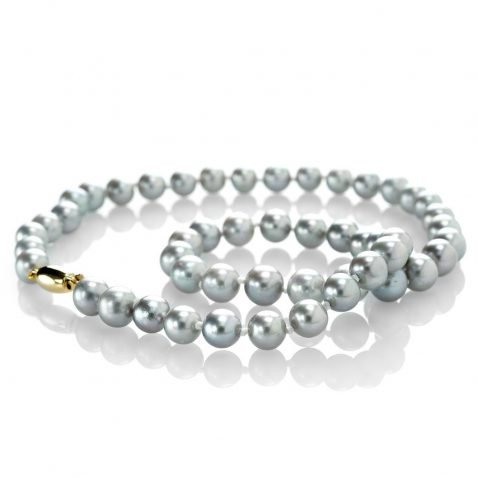 Heidi Kjeldsen Shimmering Grey Cultured Pearls & 18ct Yellow Gold Necklace NL1103-2