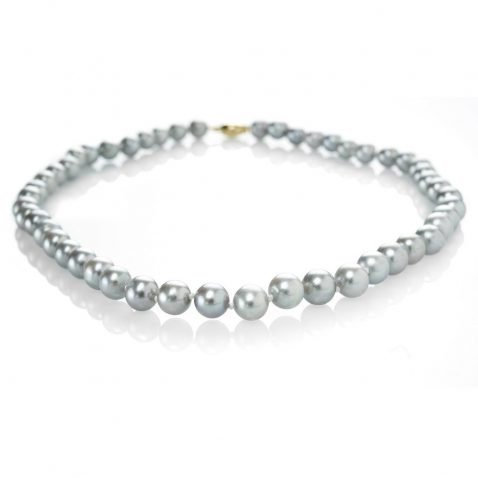 Heidi Kjeldsen Shimmering Grey Cultured Pearls & 18ct Yellow Gold Necklace NL1103