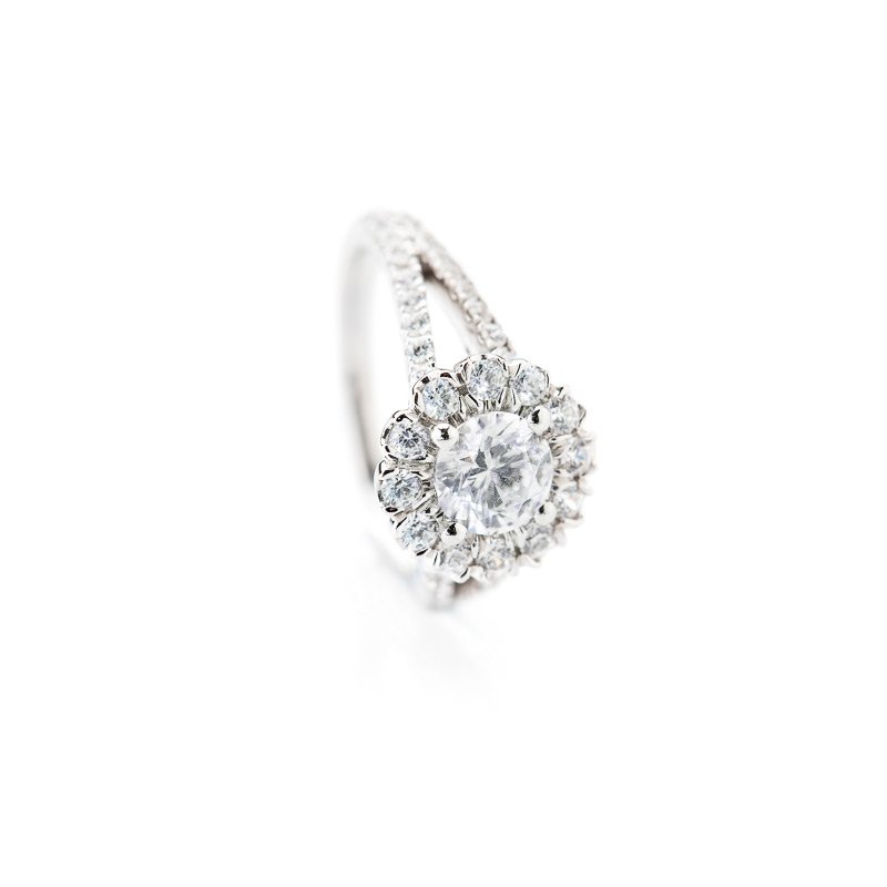Heidi Kjeldsen Luxurious Diamond Cluster Engagement Ring R1107 alt