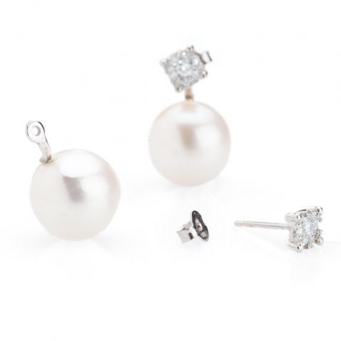 Heidi Kjeldsen Diamond & Detachable Cultured Pearl Earrings ER1929-1