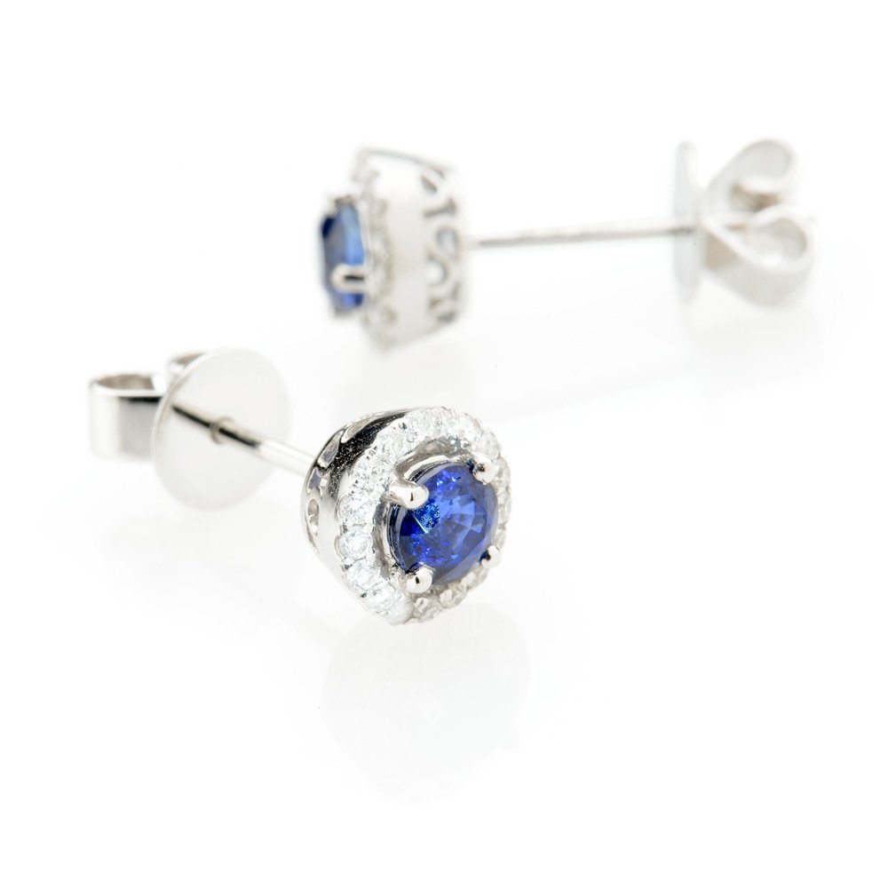 Heidi Kjeldsen Tantalising Royal Blue Ceylon Sapphire and Diamond Earrings by Heidi Kjeldsen Jewellery ER1849 B