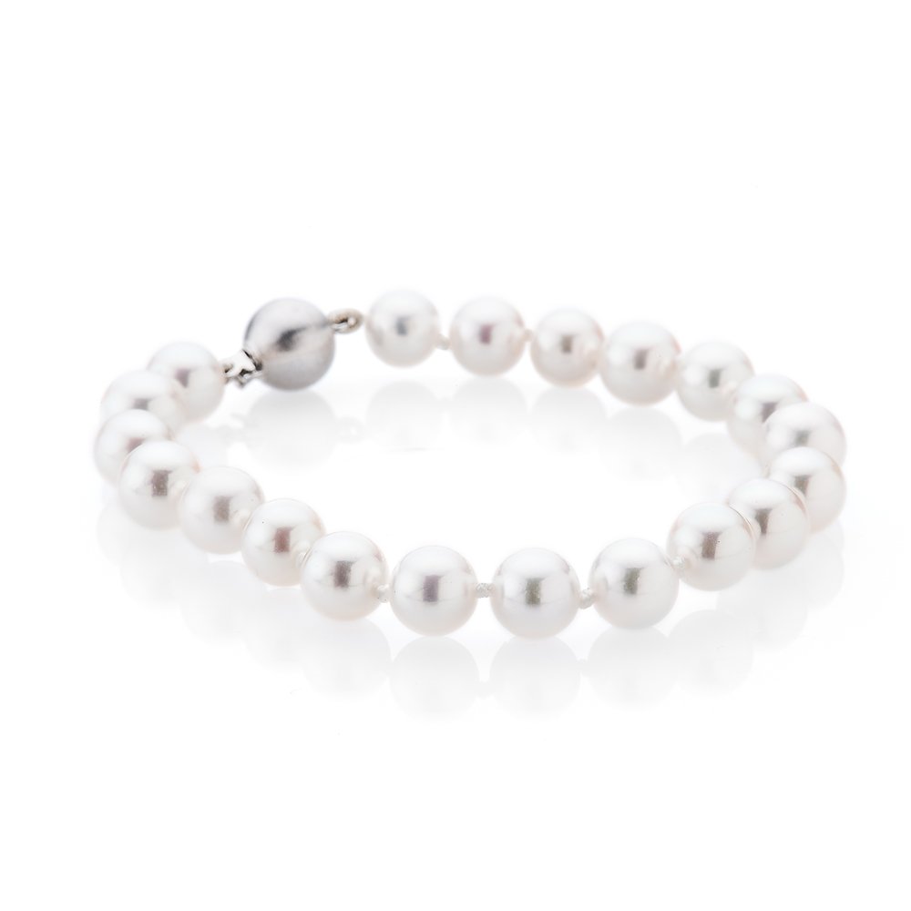Beautiful Akoya Pearl Bracelet with a clasp of your choice.