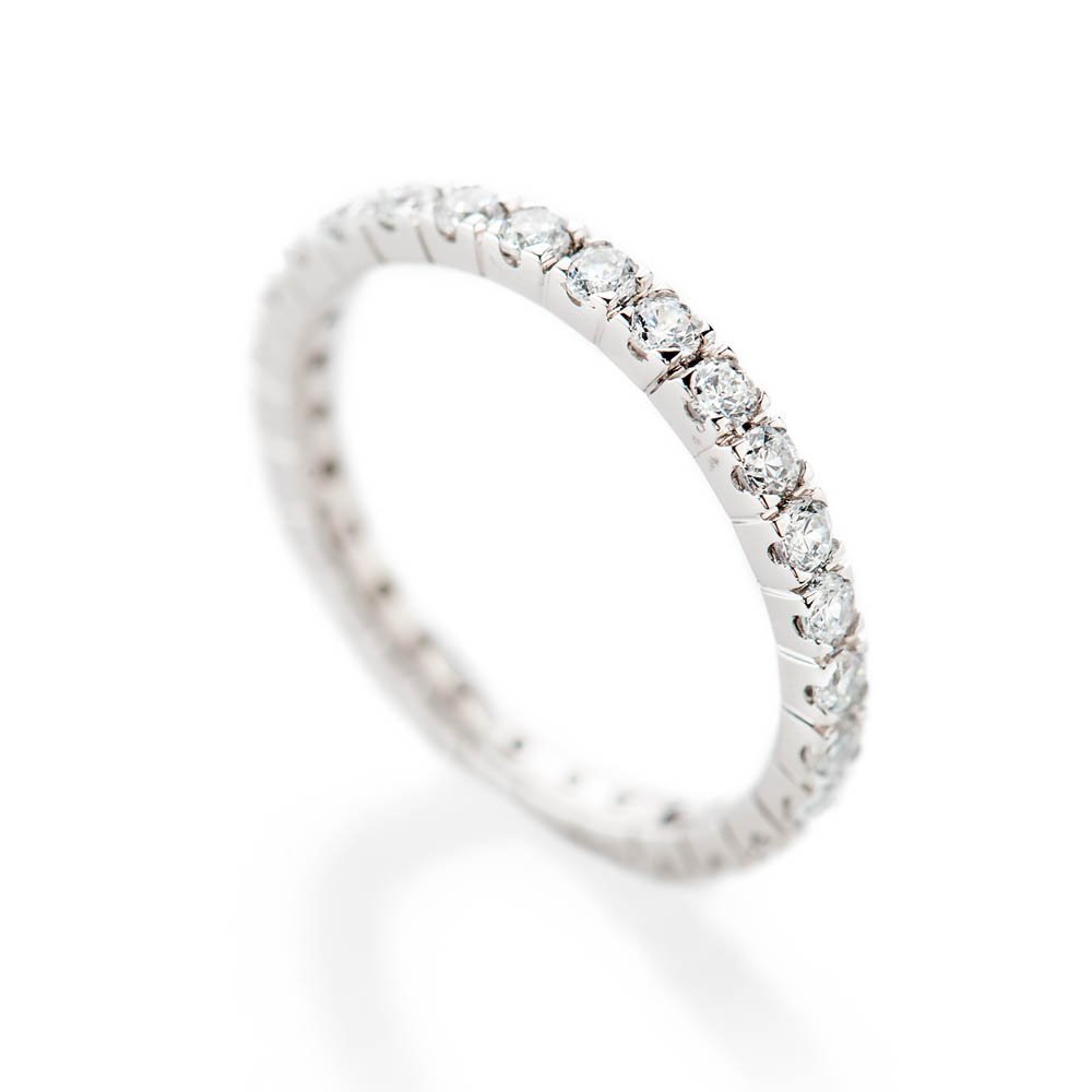 Heidi Kjeldsen Exquisitely Crafted Diamond 1.00ct And 18ct White Gold Full Eternity Ring R1264S