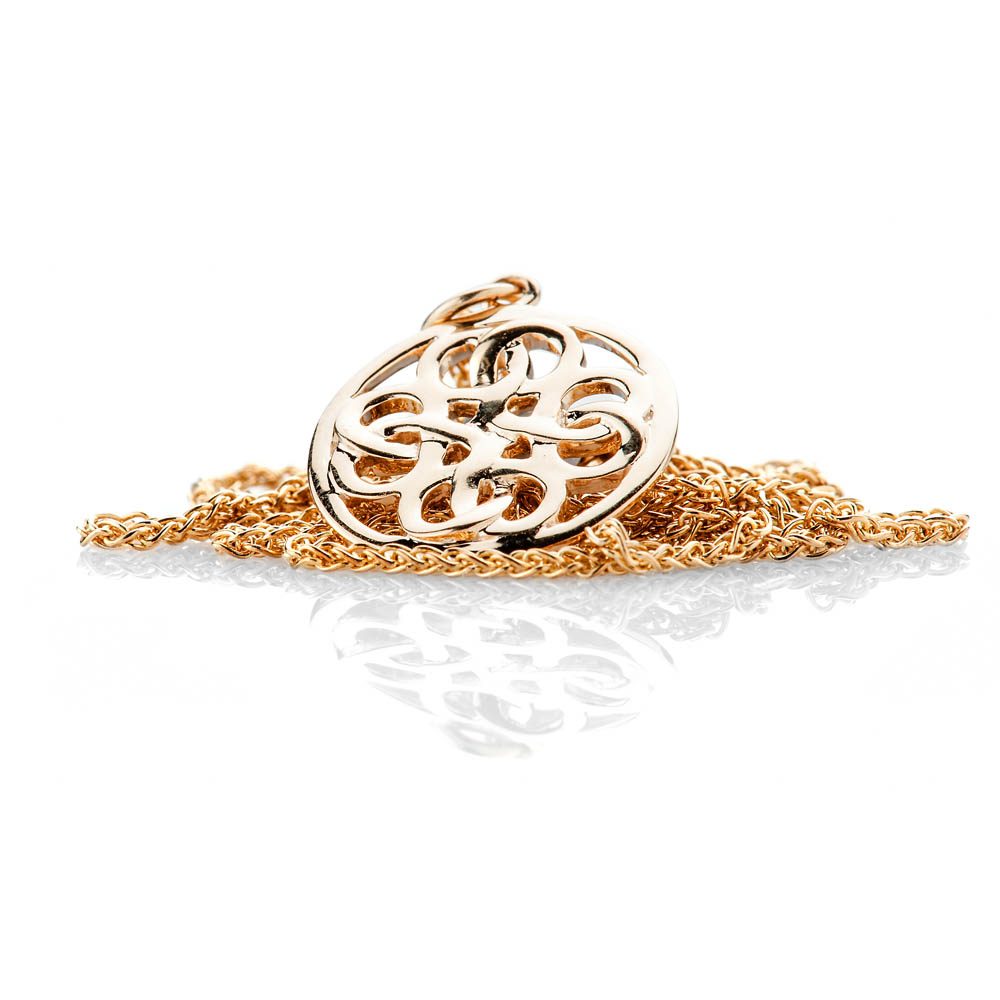 Heidi Kjeldsen Elegant Viking Love Knot Gold Small Pendant - P1231-3