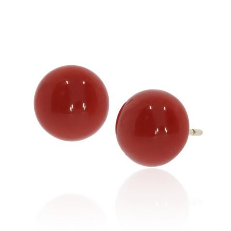 stylish sustainable Red Coral Earrings ER2215 Front