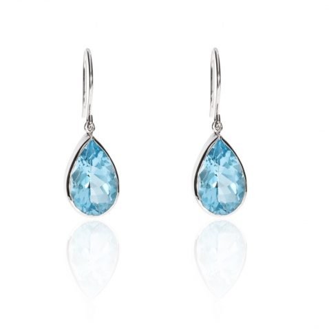 Blue Topaz Large Drop Earrings By Heidi Kjeldsen Jewellery ER1920 Front