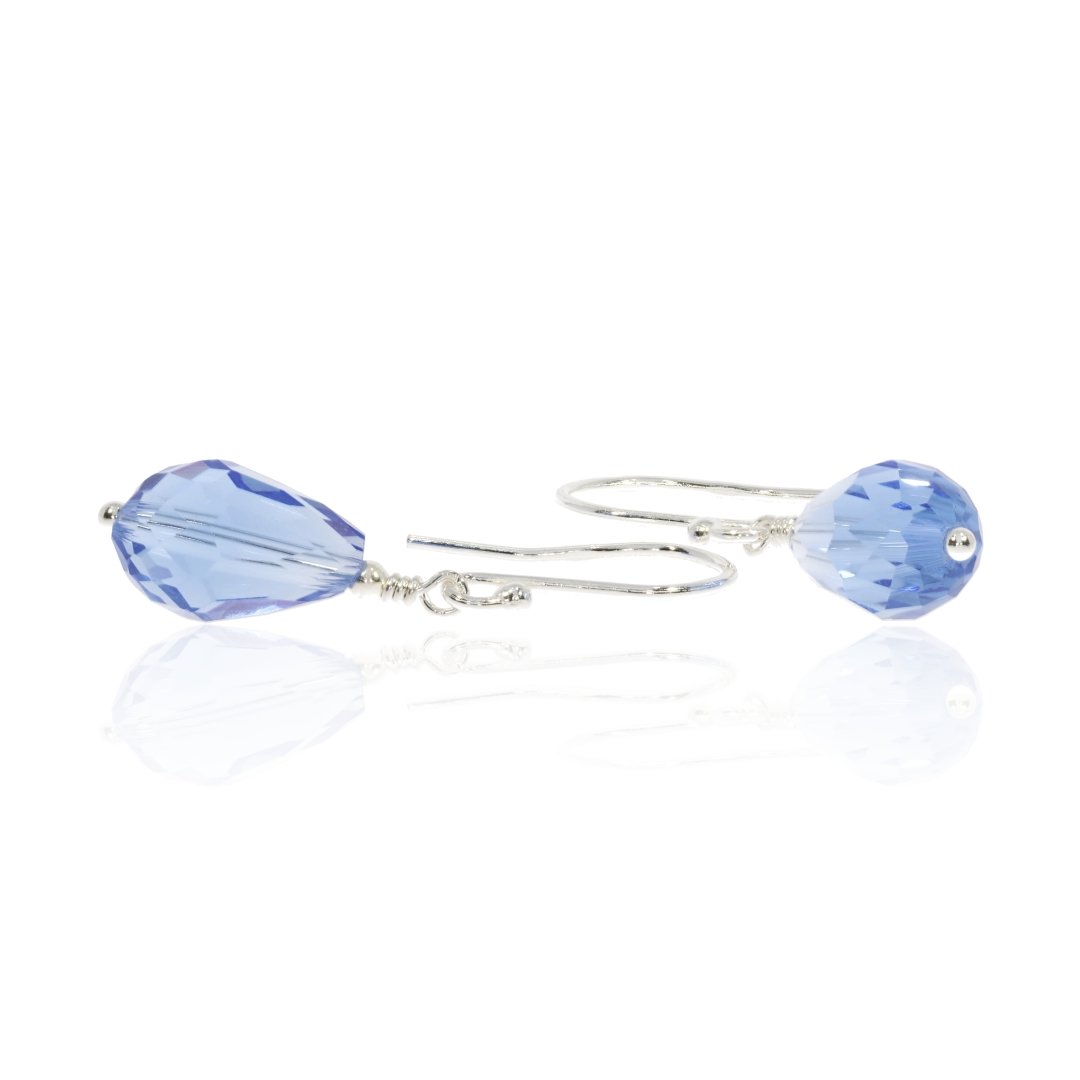 Charming Blue Glass and Drop Earrings