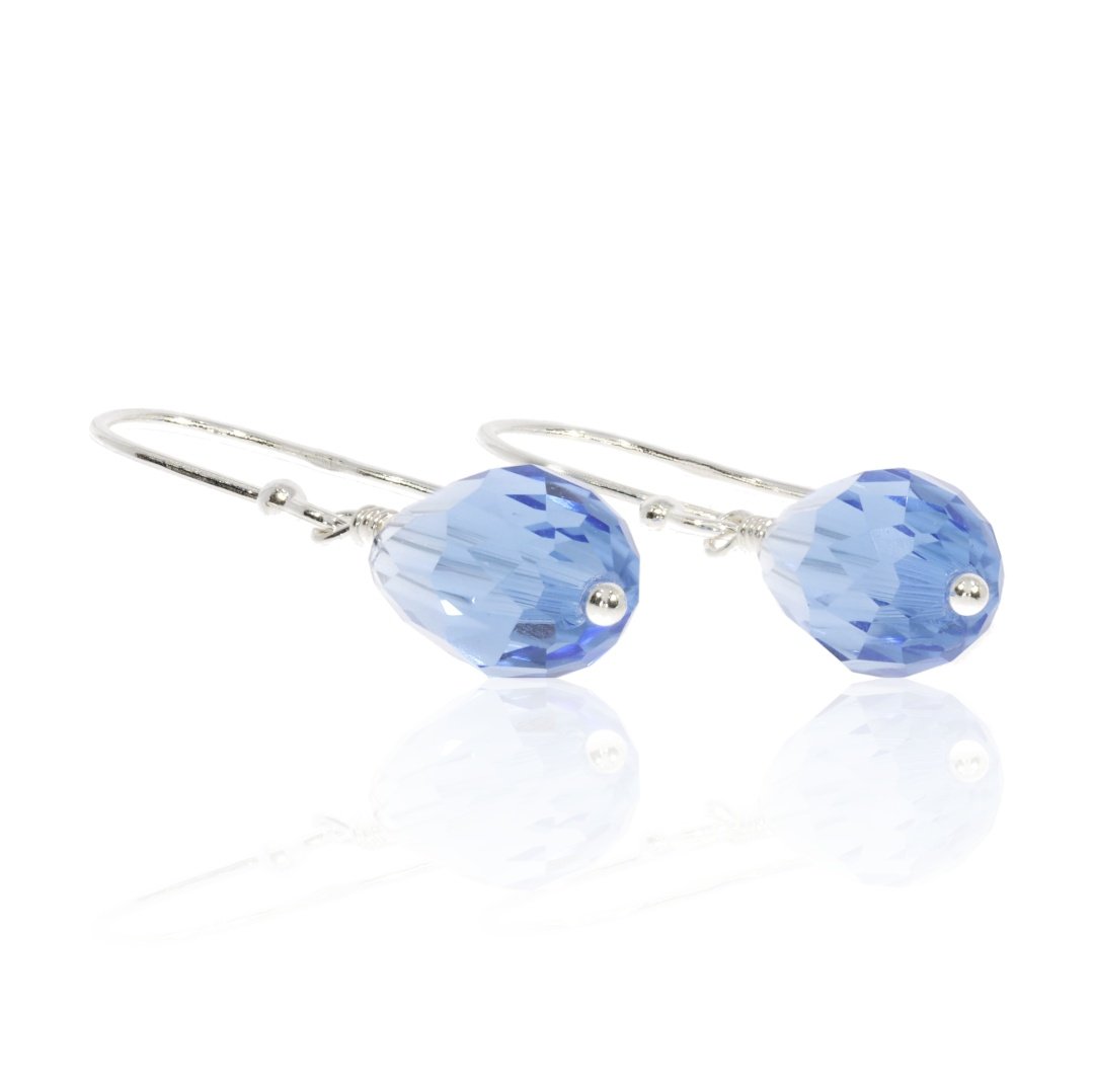 Charming Blue Glass Drop Earrings Heidi Kjeldsen Jewellery ER4721 side
