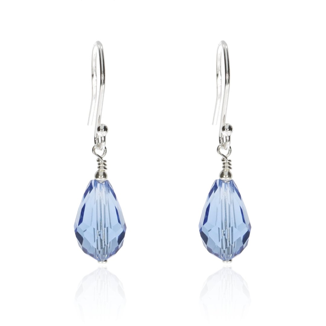 Charming Blue Glass Drop Earrings Heidi Kjeldsen Jewellery ER4721 front