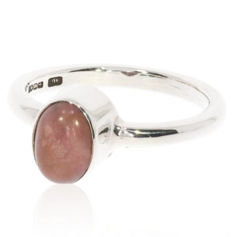Rhodonite and Sterling Silver Ring By Heidi Kjeldsen Jewellery R1550 Side View