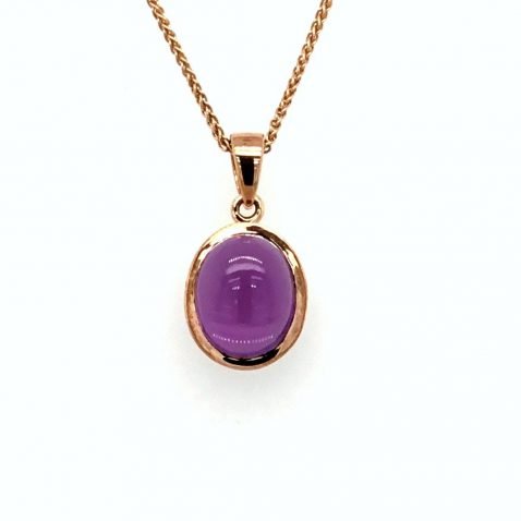 Amethyst and Rose Gold Pendant