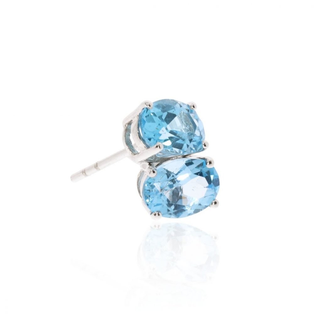 Blue Topaz Oval Earrings By Heidi Kjeldsen Jewellery Stack