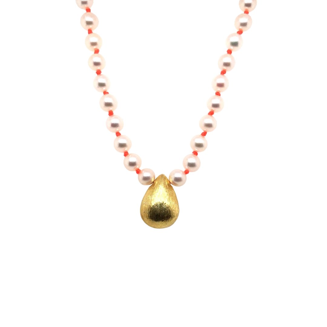 Charming Cultured Pearl and Drop Necklace