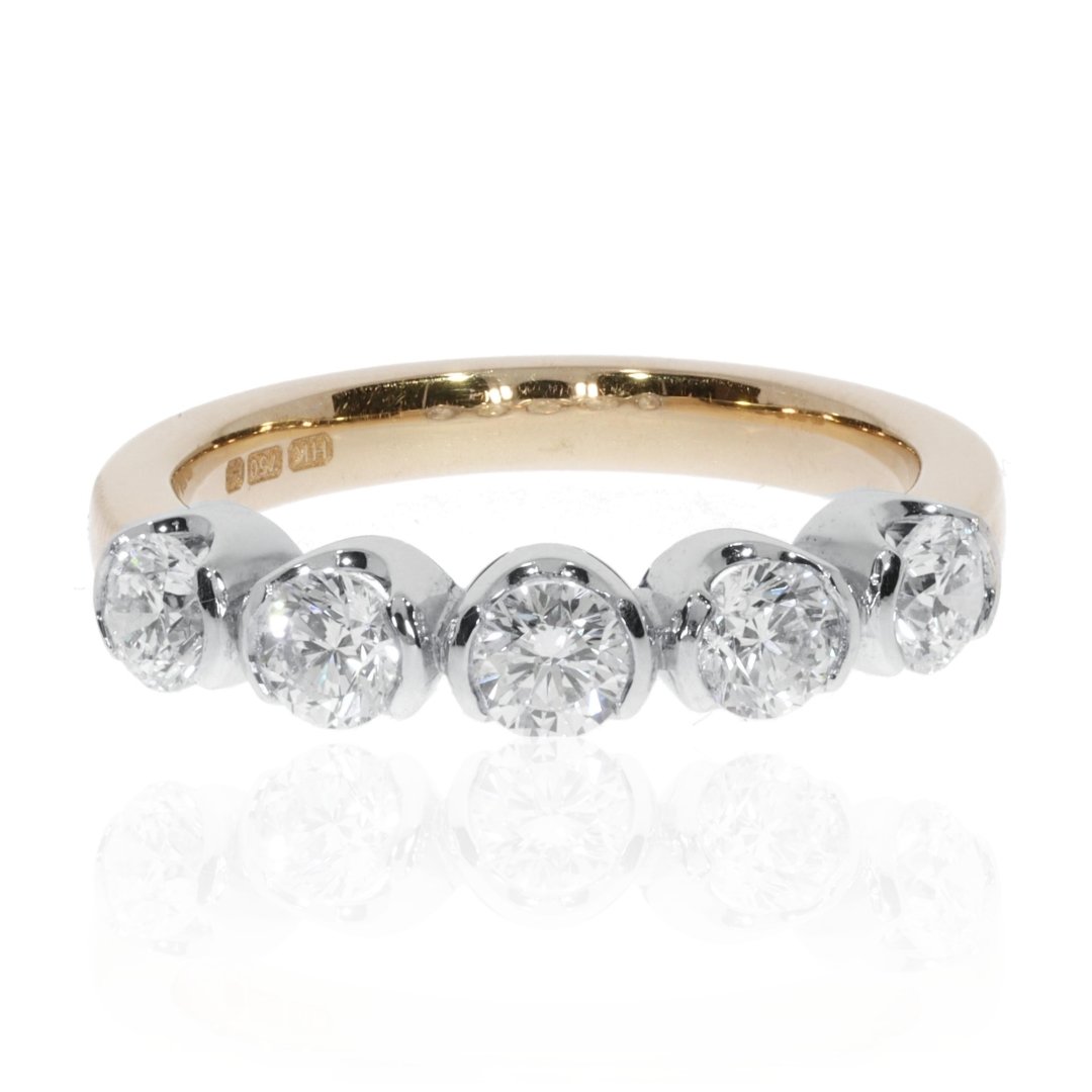 Exquisite Diamond Five Stone Ring By Heidi Kjeldsen Jewellery R1599 Front View