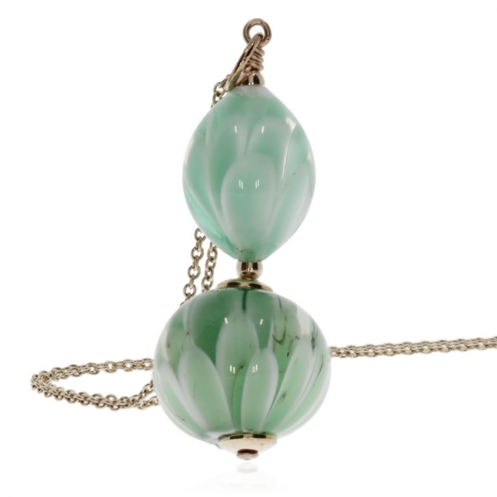 Green Murano Glass Pendant By Heidi Kjeldsen Jewellers P1352 standing