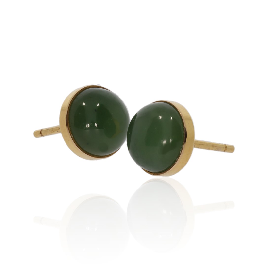 Nephrite Jade Earrings By Heidi Kjeldsen Jewellery ER2395 Side