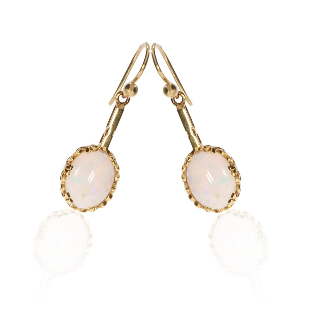 Opal and Gold drop earrings by Heidi Kjeldsen Jewellers ER1699 Tilt