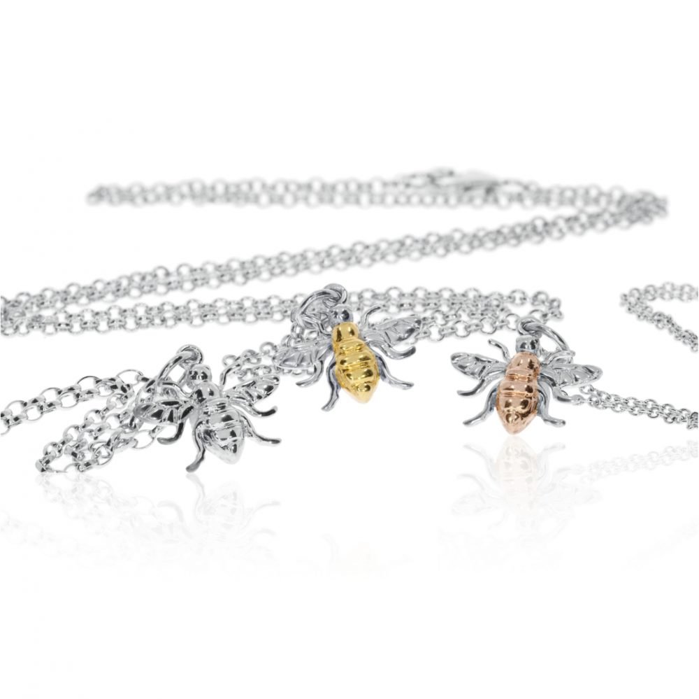 Small bee pendants by Heidi Kjeldsen Jewellery