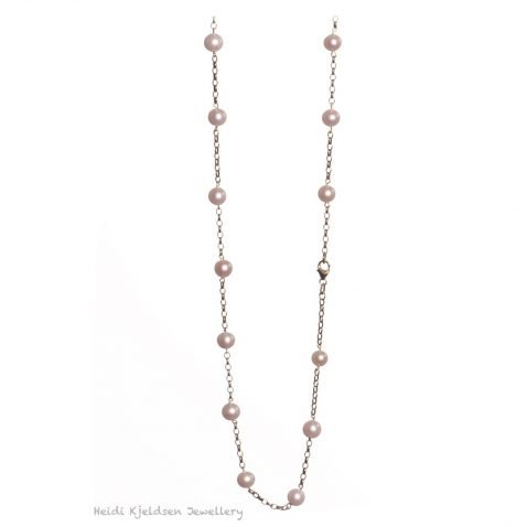 Gorgeous Cultured Pearl and Gold Necklace By Heidi Kjeldsen Jewellery NL1212 C