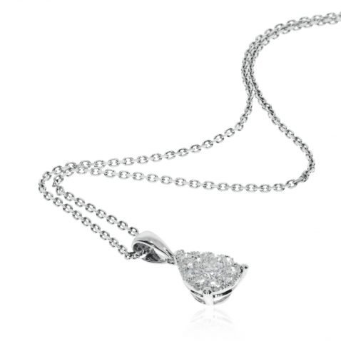 Gorgeous Diamond Pear Shaped Pendant By Heidi Kjeldsen Jewellery P1402 flat 2