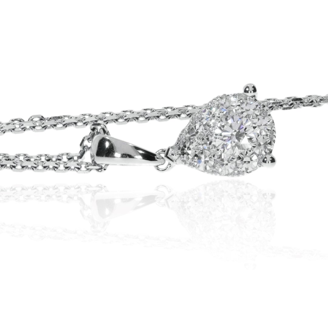 Gorgeous Diamond Pear Shaped Pendant By Heidi Kjeldsen Jewellery P1402 side