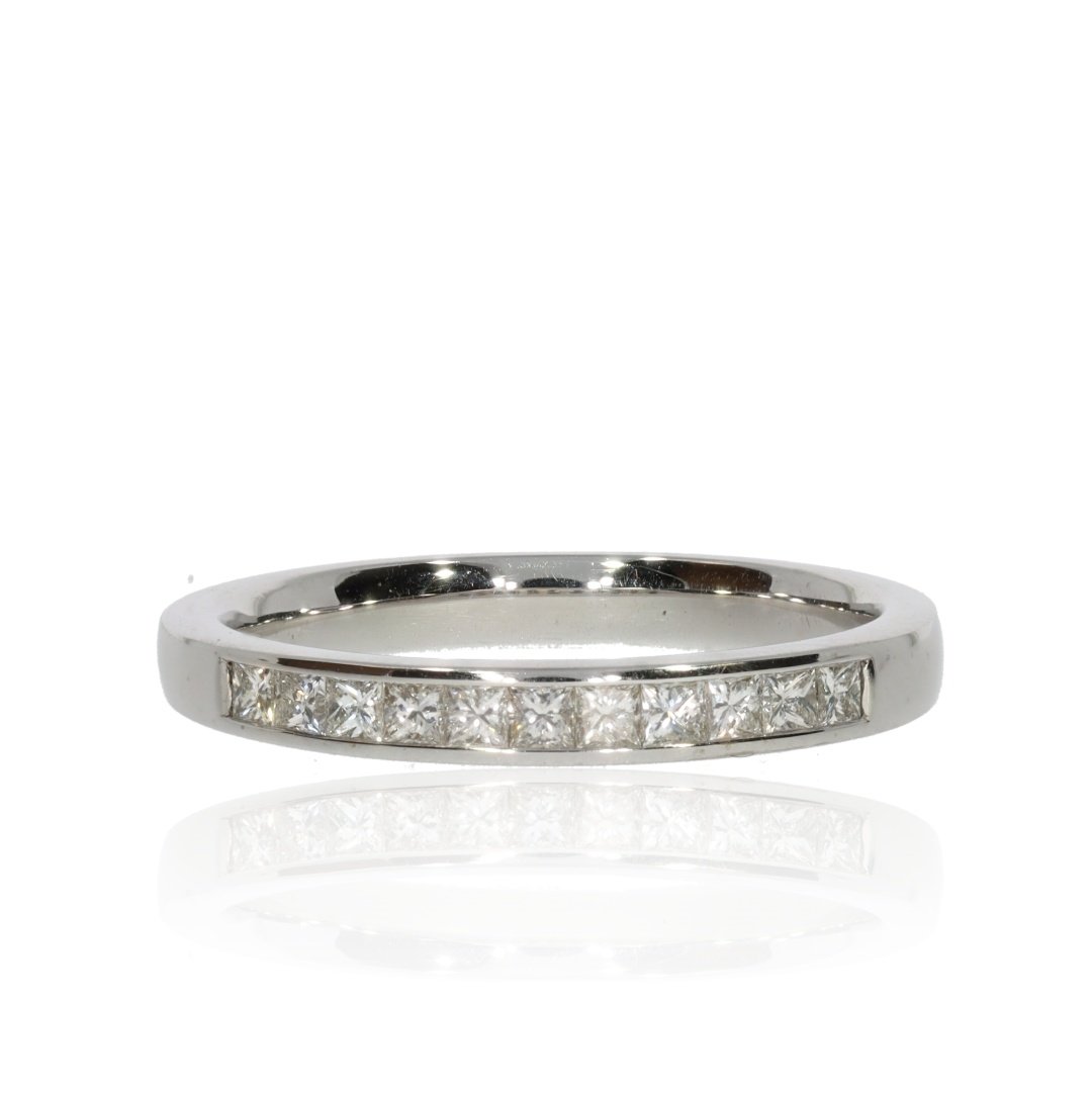 Scintillating Princess Cut Diamond Eternity Ring by Heidi Kjeldsen jewellery R1584 front view