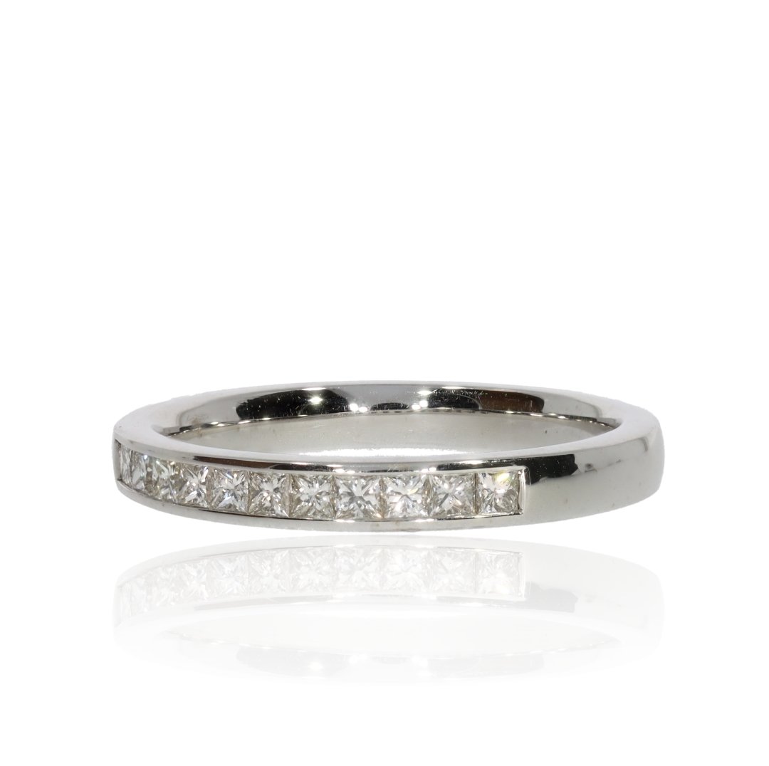 Scintillating Princess Cut Diamond Eternity Ring by Heidi Kjeldsen jewellery R1584 side view