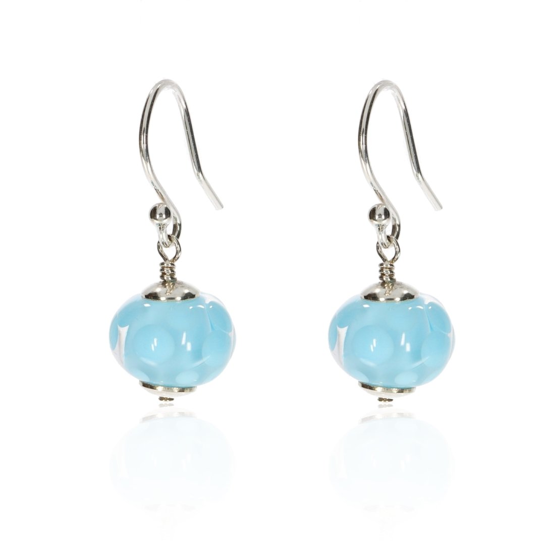 Pale Blue Murano Glass Earrings By Heidi Kjeldsen Jewellery ER2497 front