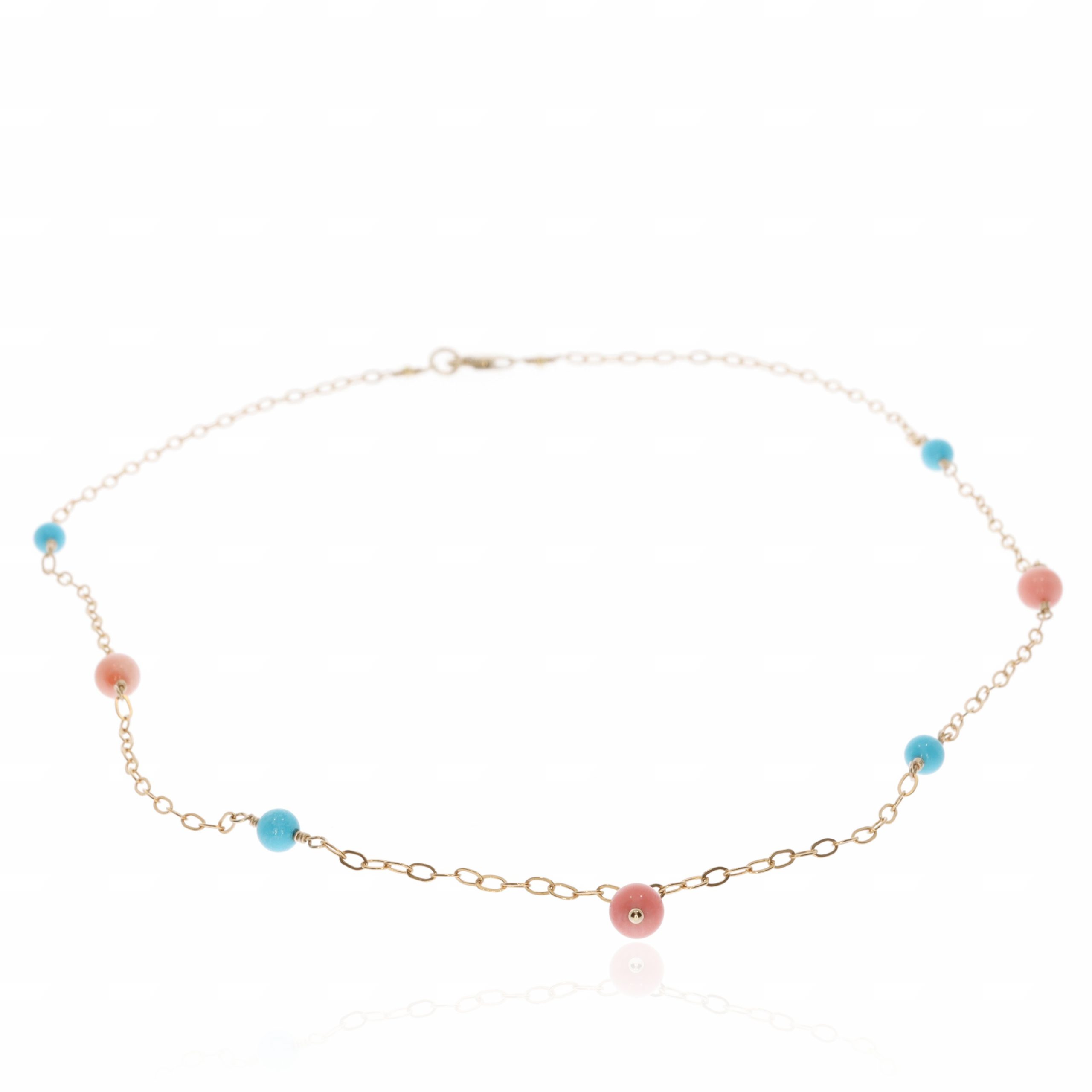 Pretty Pink and Turquoise Necklace