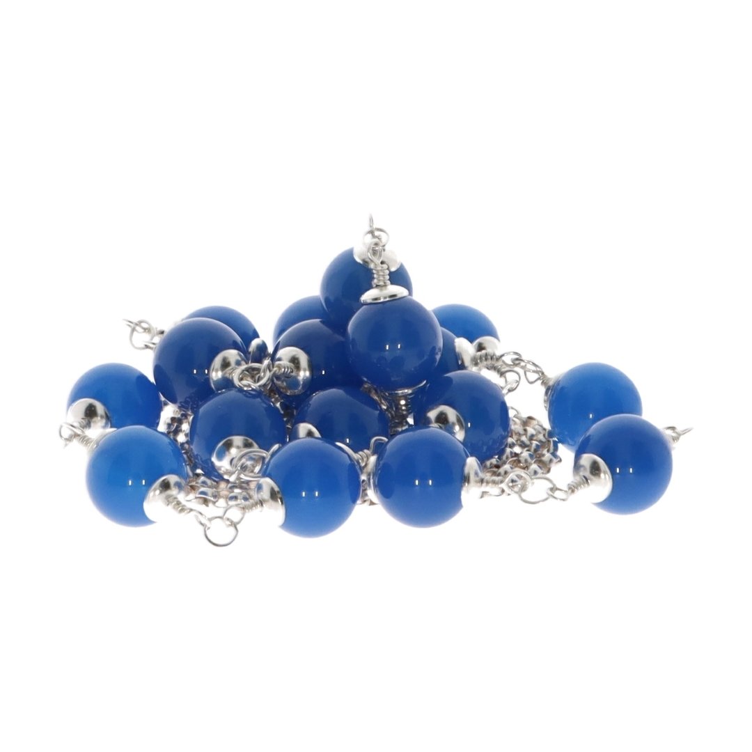 Blue Agate and Silver necklace by Heidi Kjeldsen jewellery NL1287 bundle view