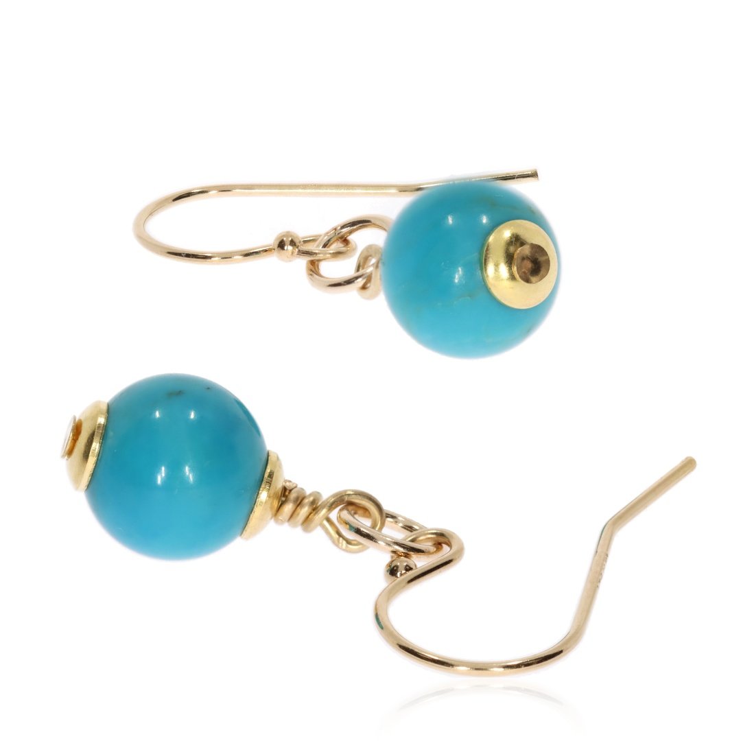 Turquoise Drop Earrings By Heidi Kjeldsen Jewellery ER4750 Flat View
