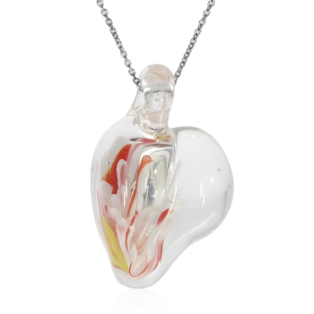 Murano Glass Heart Pendant By Heidi Kjeldsen P1265 Front