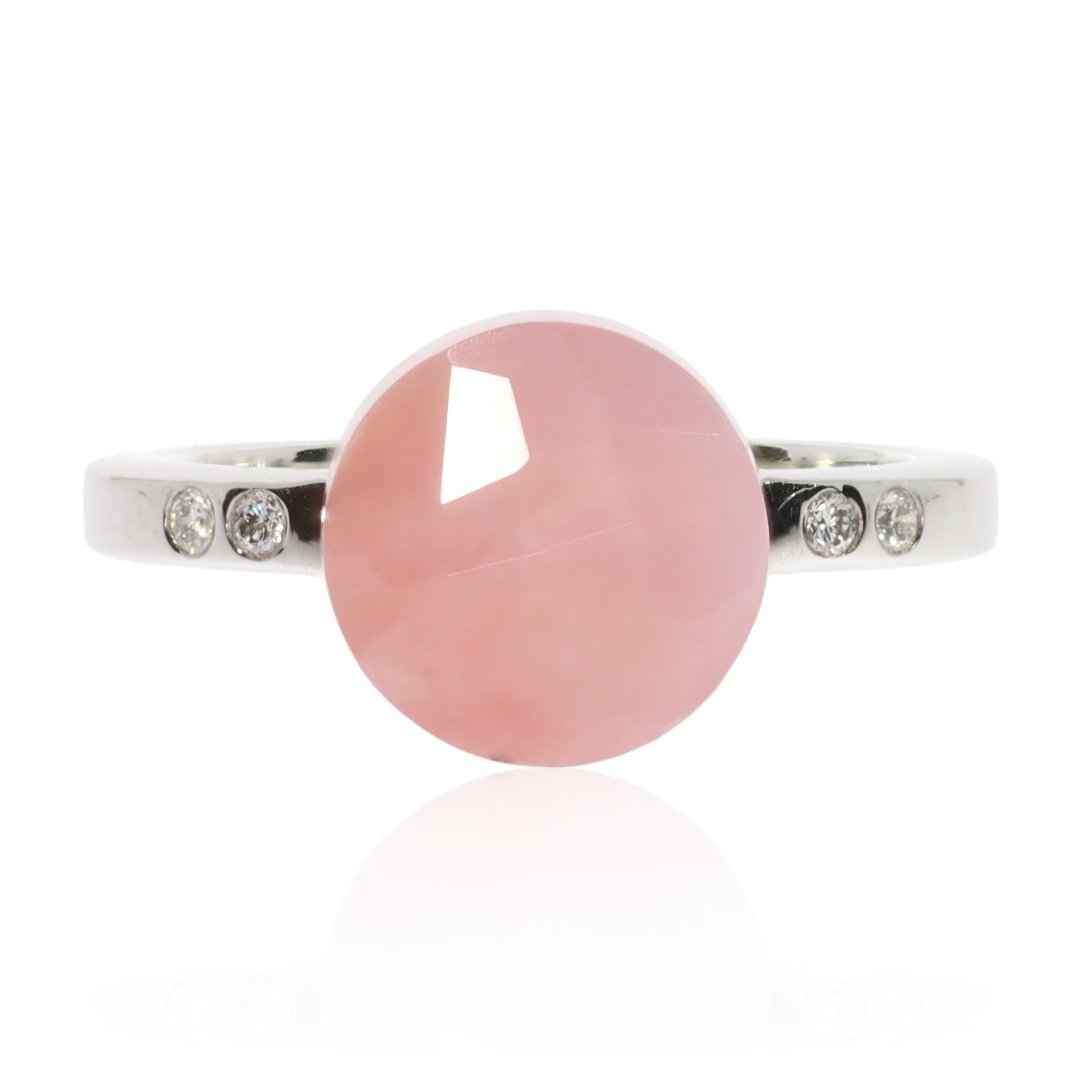 Pink Agate Ring Heidi Kjeldsen Jewellery Front