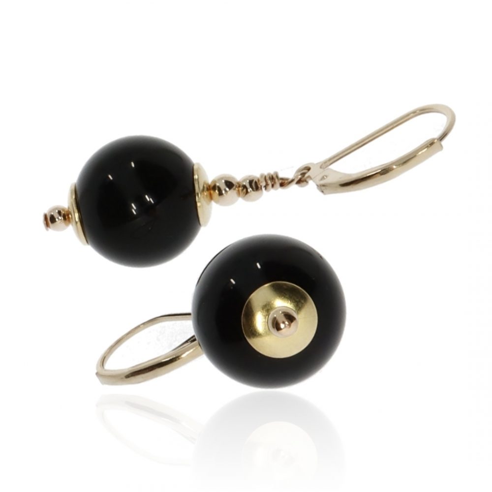 Striking Black Onyx Drop Earrings By Heidi Kjeldsen Jewellery ER2541 Flat