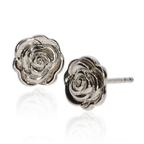 Delightful Silver Rose Earrings By Heidi Kjeldsen Jewellery ER4756 Side