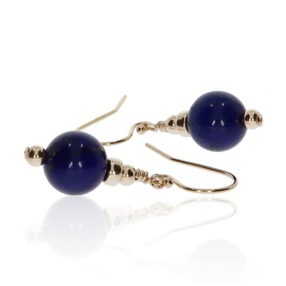 Gorgeous Lapis Lazuli Drop Earrings By Heidi Kjeldsen Jewellery ER2542 Flat