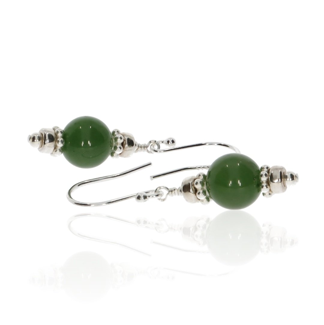 Stylish Nephrite Jade Earrings