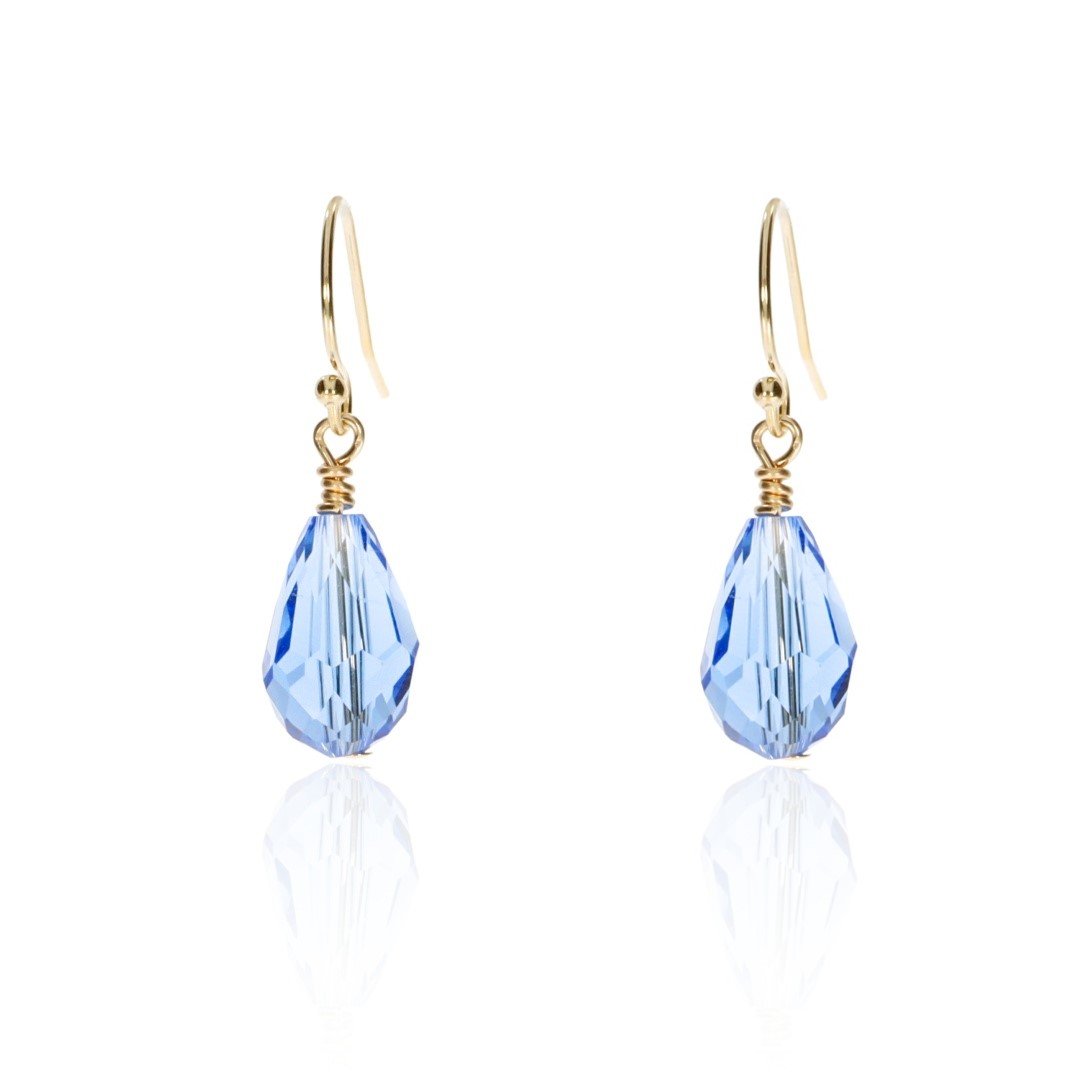 Blue Glass Earrings By Heidi Kjeldsen Jewellery ER2560 Front