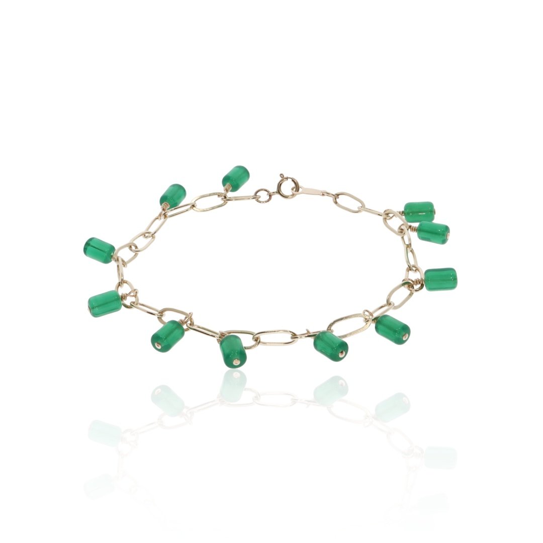 Green Glass Bracelet By Heidi Kjeldsen Jewellers BL1385 round