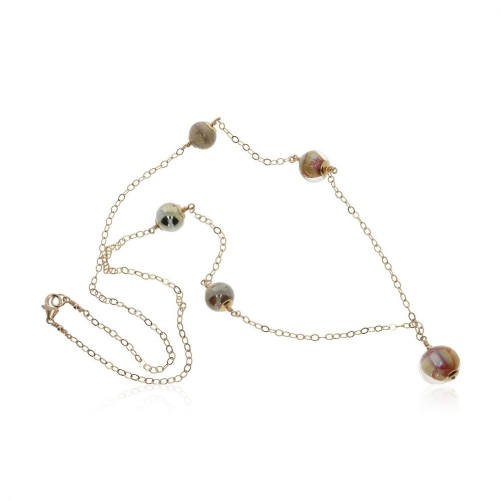 Murano Glass Necklace By Heidi Kjeldsen Jewellery NL1296 Swirl