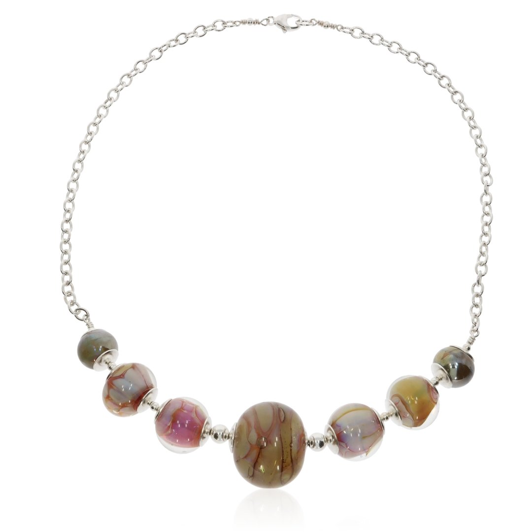Murano Glass Necklace By Heidi Kjeldsen Jewellery NL129 Flat