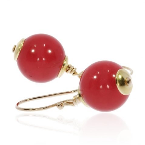 Red Agate Drop Earrings By Heidi Kjeldsen Jewellery ER2562 Side