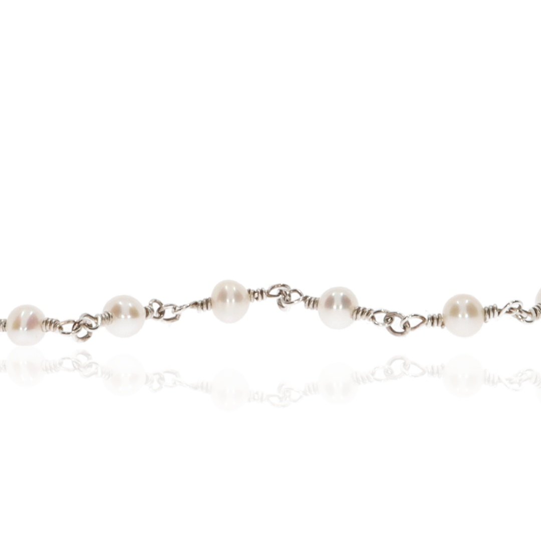 Cultured Pearl and Silver Bracelet By Heidi Kjeldsen Jewellery BL1343 Close