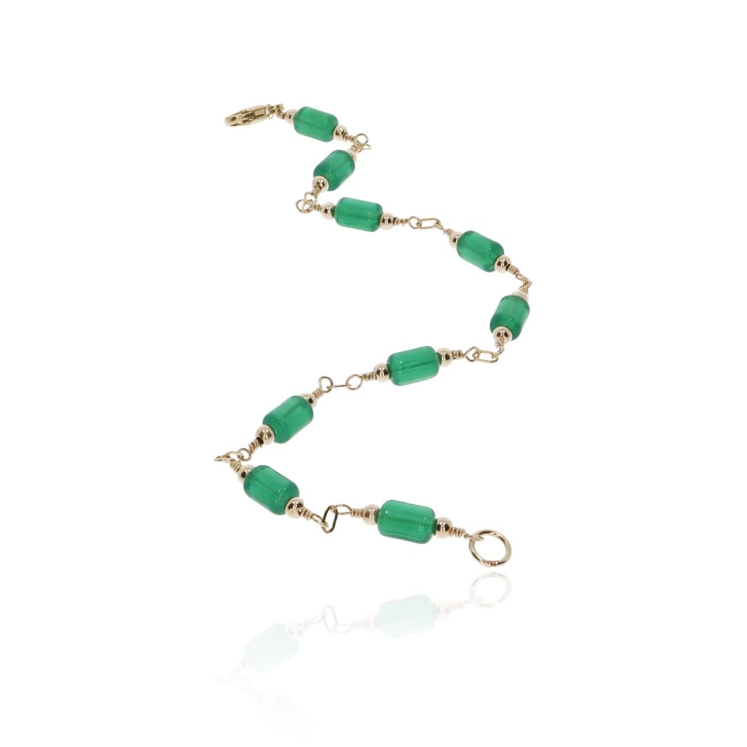 Green Glass Bracelet By Heidi Kjeldsen Jewellery BL1389 long