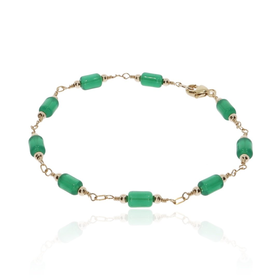 Pretty Green Glass Bracelet