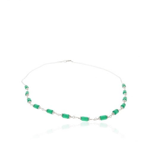 Green Glass necklace by heidi Kjeldsen Jewellery NL1302 Flat