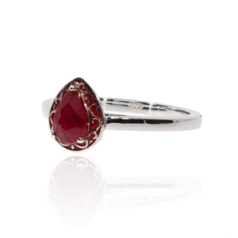 Ruby and enamel ring by Heidi Kjeldsen jewellery R1673 side