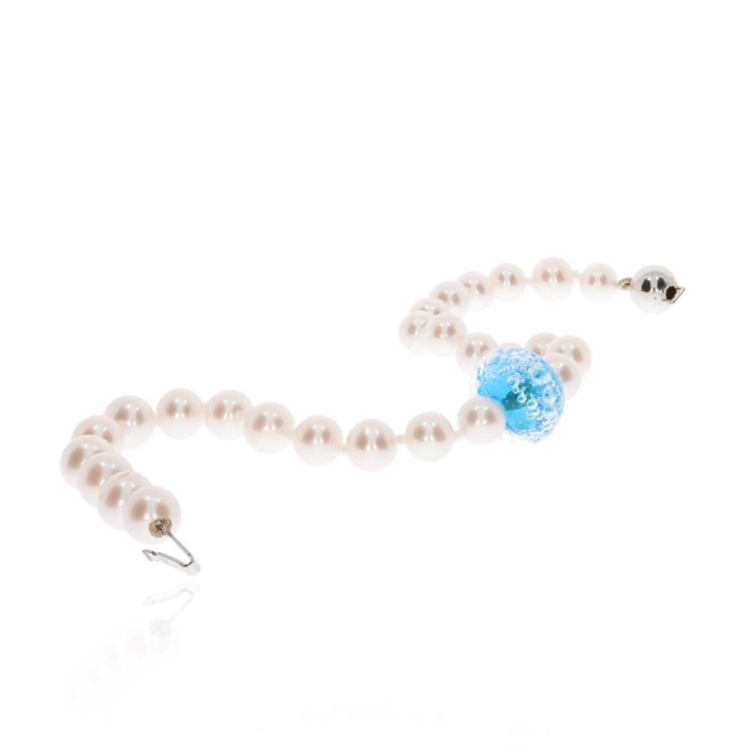 Cultured Pearl and Murano Glass Bracelet By Heidi Kjeldsen Jewellery BL4071 Long