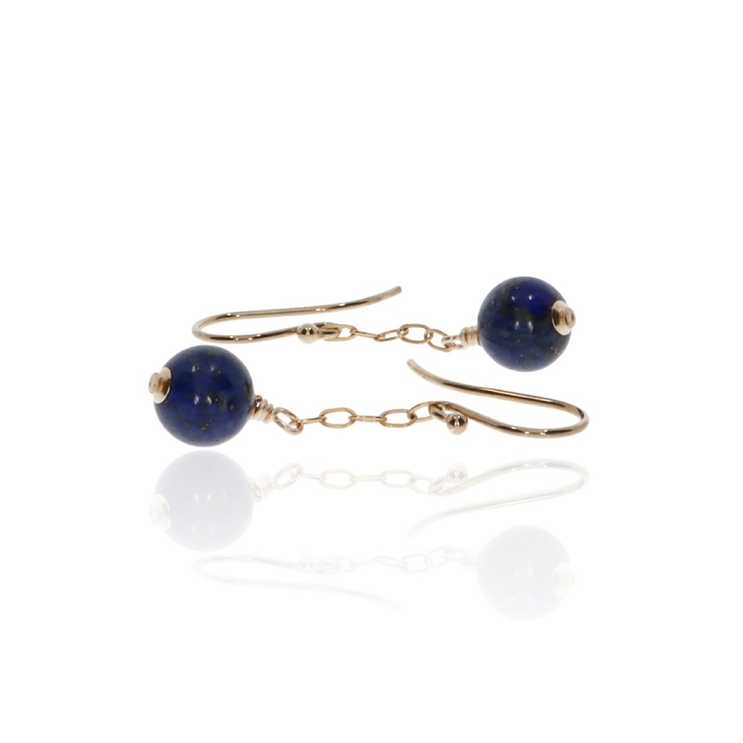 Lapis Lazuli Drop Earrings By Heidi Kjeldsen Jewellery ER2570 Side