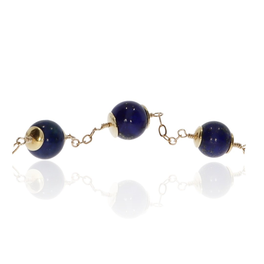 Lapis Lazuli Necklace By Heidi Kjeldsen Jewellery NL1315 Close up